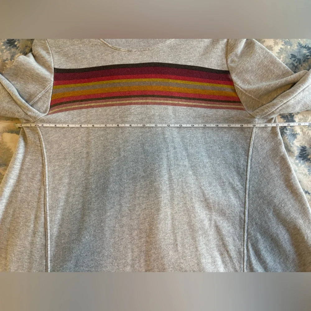 RARE Free People Sweatshirt Dress with Striped Accent - EUC - Picture 6 of 9